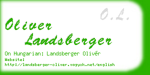 oliver landsberger business card